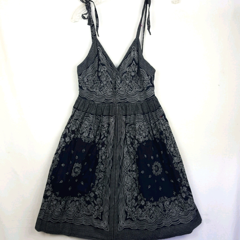Blue Plate Blue Bandana Print Sleeveless Dress XS